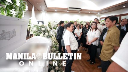 Marcos, other gov't execs, visit wake of Toots Ople