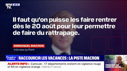 Emmanuel Macron souhaite une rentrée scolaire "dès le 20 août" pour "faire du rattrapage"