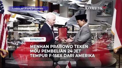 Menhan Prabowo Teken MOU Pembelian 24 Jet Tempur F-15 EX dari Amerika