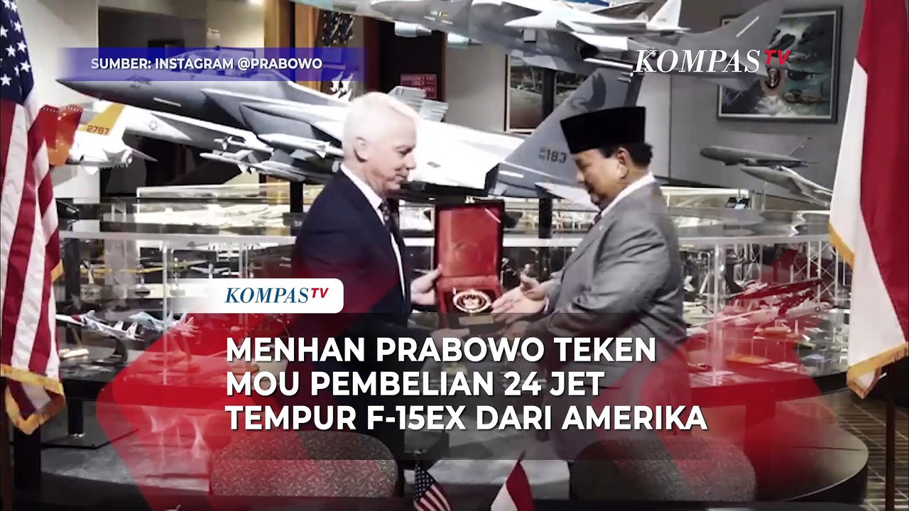 Menhan Prabowo Teken MOU Pembelian 24 Jet Tempur F-15 EX dari Amerika
