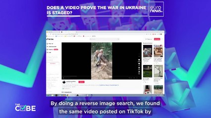 How did a viral video fuel false claims the war in Ukraine is staged?