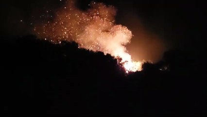 Incendio forestal junto a la Vereda de Trassierra