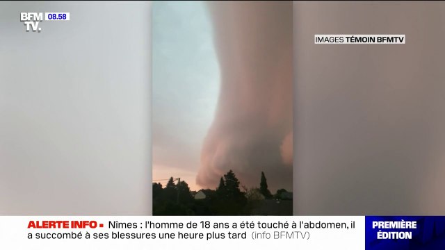 Un arcus filmé dans le ciel normand annonçant l'arrivée des orages