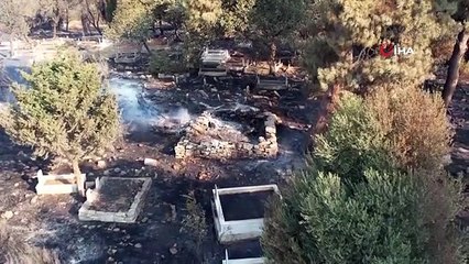Çanakkale'deki Orman Yangınında Köyler ve Mezarlıklar Küle Döndü