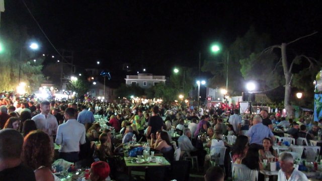 summer 2023, Ithaca, celebration in stauros for the transfiguration of the savior