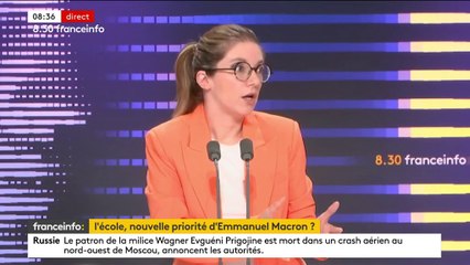 Rentrée avancée : "On a des enfants, notamment des adolescents, qui se retrouvent un peu en déshérence" l'été, justifie Aurore Bergé