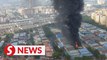 Fire damages two factories in Kepong, man suffers burns on both hands