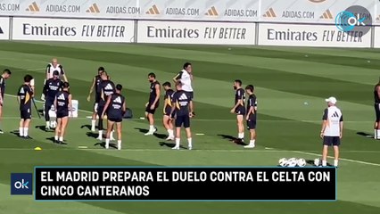 El Madrid prepara el duelo contra el Celta con cinco canteranos