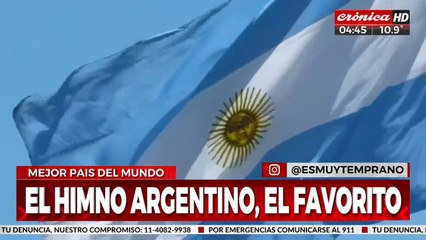 Confirmado: el Himno Nacional Argentino... ¡es el más lindo del mundo!