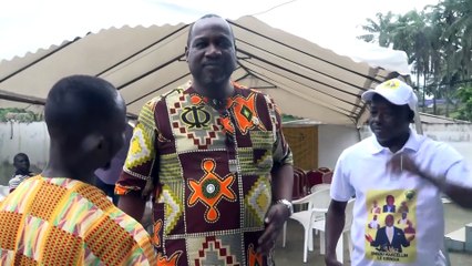Agostin Enokou, Isidore Zinsou et Aboubakari Cissé en campagne à Aboisso pour conquête de la mairie