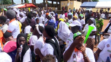 Moustapha Diaby et Lanciné Diaby en campagne pour les élections municipales à Samatiguila