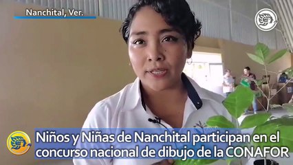 Niños y Niñas de Nanchital participan en el concurso nacional de dibujo de la CONAFOR