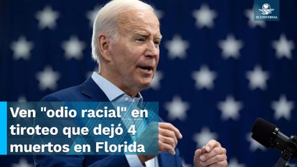 "No hay sitio para el supremacismo blanco", dice Biden tras ataque en Jacksonville