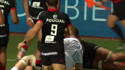 TOP 14 - Essai de Théo NTAMACK (ST) - Stade Toulousain - Montpellier Hérault Rugby - Saison 2023-2024