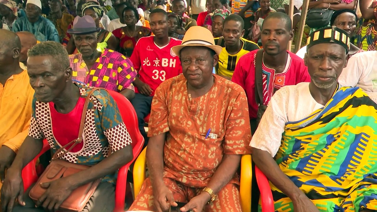 Charles Kouassi, Oka N'Guessan, Jean Langui, Adama Coulibaly et Aka N'Djoré en campagne à Dimbokro