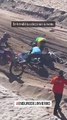 Dramática situación en una carrera de motos