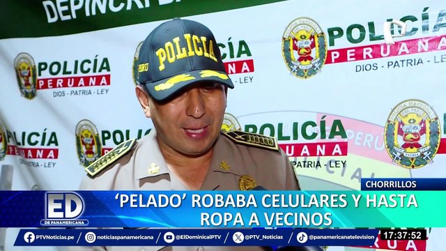 Cae alias “Pelado”: robaba celulares y hasta la ropa de sus vecinos de Chorrillos