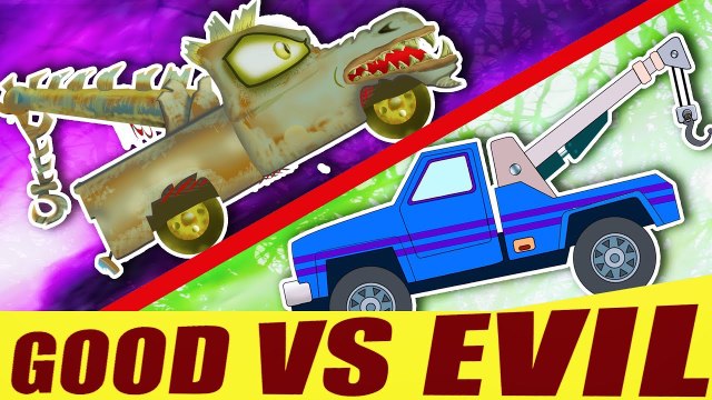 Tow Truck Battles, Good VS Evil - Transport Videos For Kids
