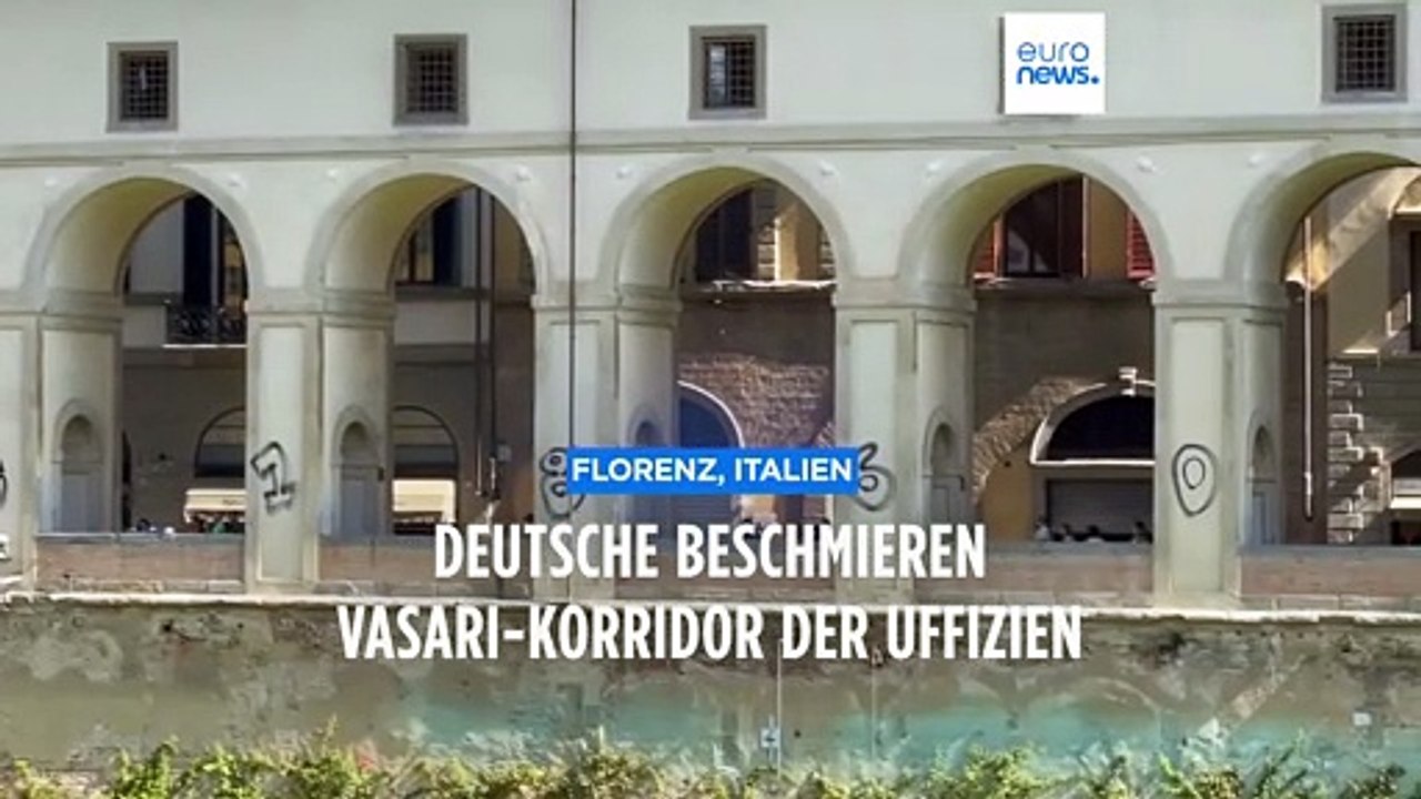 Zwei Deutsche sollen Uffizien beschmiert haben