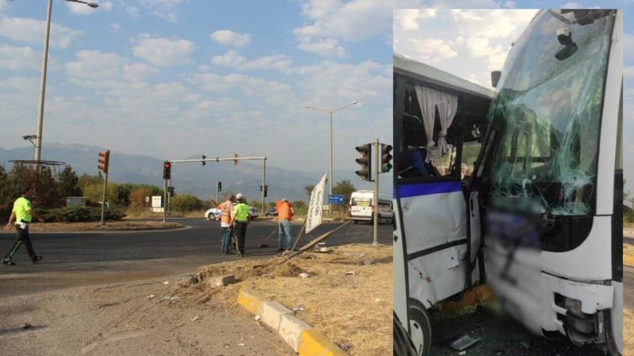 Yolcu otobüsüyle işçi servis midibüsü çarpıştı: 11 yaralı