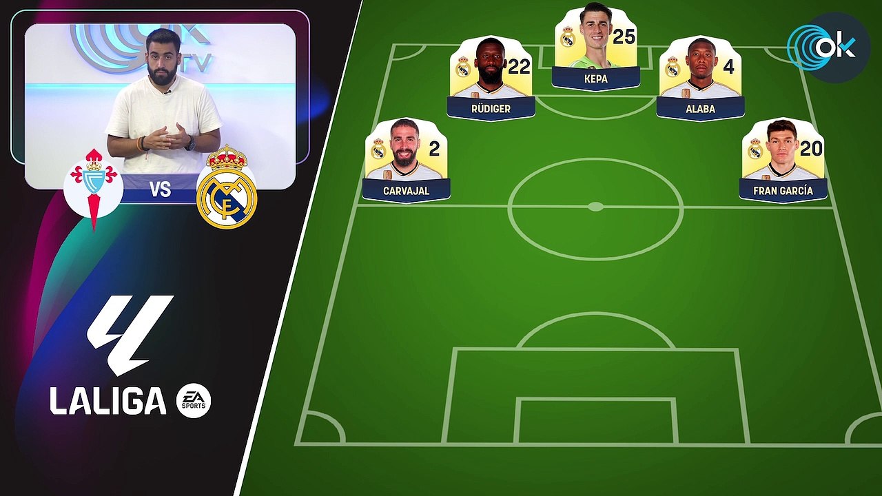 Posible alineacion del Real Madrid contra el Celta