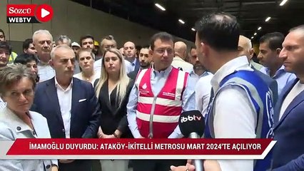 Скачать видео: İmamoğlu duyurdu: Ataköy-İkitelli metrosu mart 2024’te açılıyor