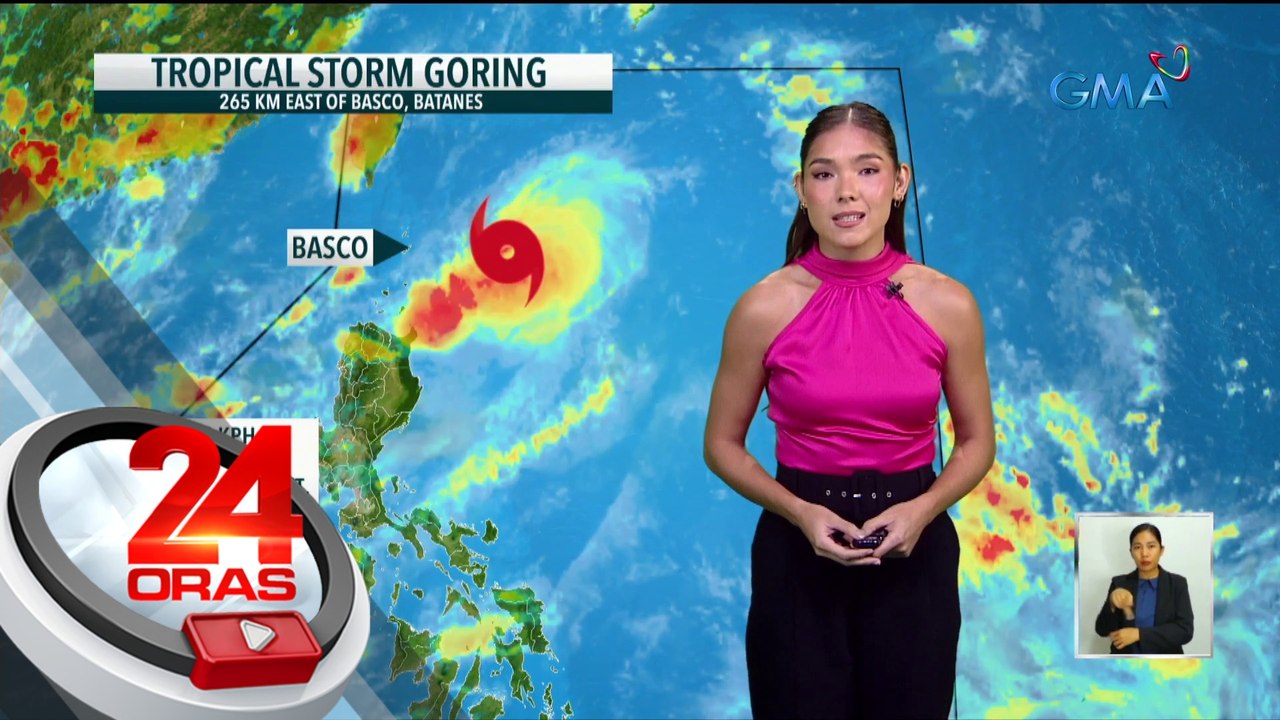 Lalo pang lumakas ang Bagyong Goring; dahil "looping" ang track nito, ilang araw 'yang magpapa-ulan sa ilang lugar sa bansa — PAGASA | 24 Oras