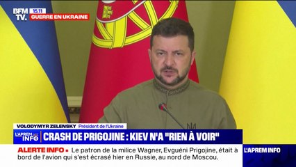 Mort de Prigojine: "Nous n'avons rien à voir" déclare Volodymyr Zelensky