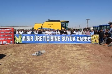 Batman'da çiftçiler mısır fiyatına tepki gösterdi