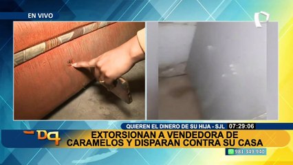 Extorsionadores balean casa de anciana ambulante dedicada a la venta de caramelos