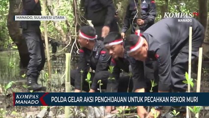 Polda Sulut Menggelar Aksi Penanaman Bibit Pohon