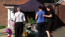 Sara Sharif's mum lays flowers at Woking home