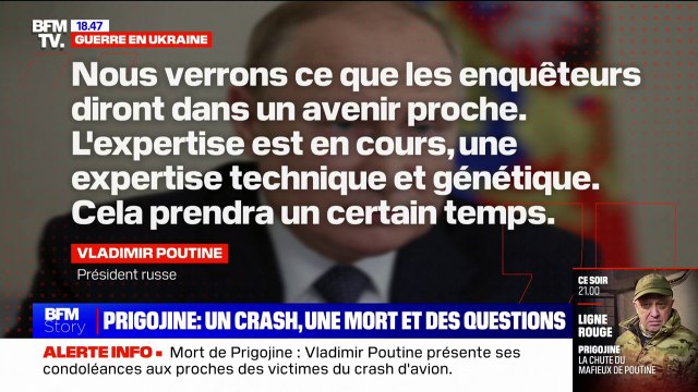 Mort d'Evgueni Prigojine: Vladimir Poutine rend hommage à un homme qui obtenait les résultats qu'il fallait , mais qui a commis de graves erreurs