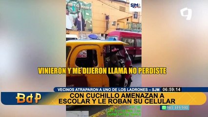 SJM: ladrón extranjero amenaza con cuchillo a escolar para robarle su celular