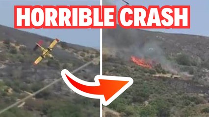 HORRIBLE CL-215 Water Bomb Airplane CRASH in Greece