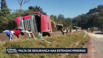 Falta de segurança nas estradas mineiras