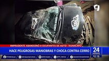 Huancayo: Graban el preciso instante de su violento choque contra un cerro