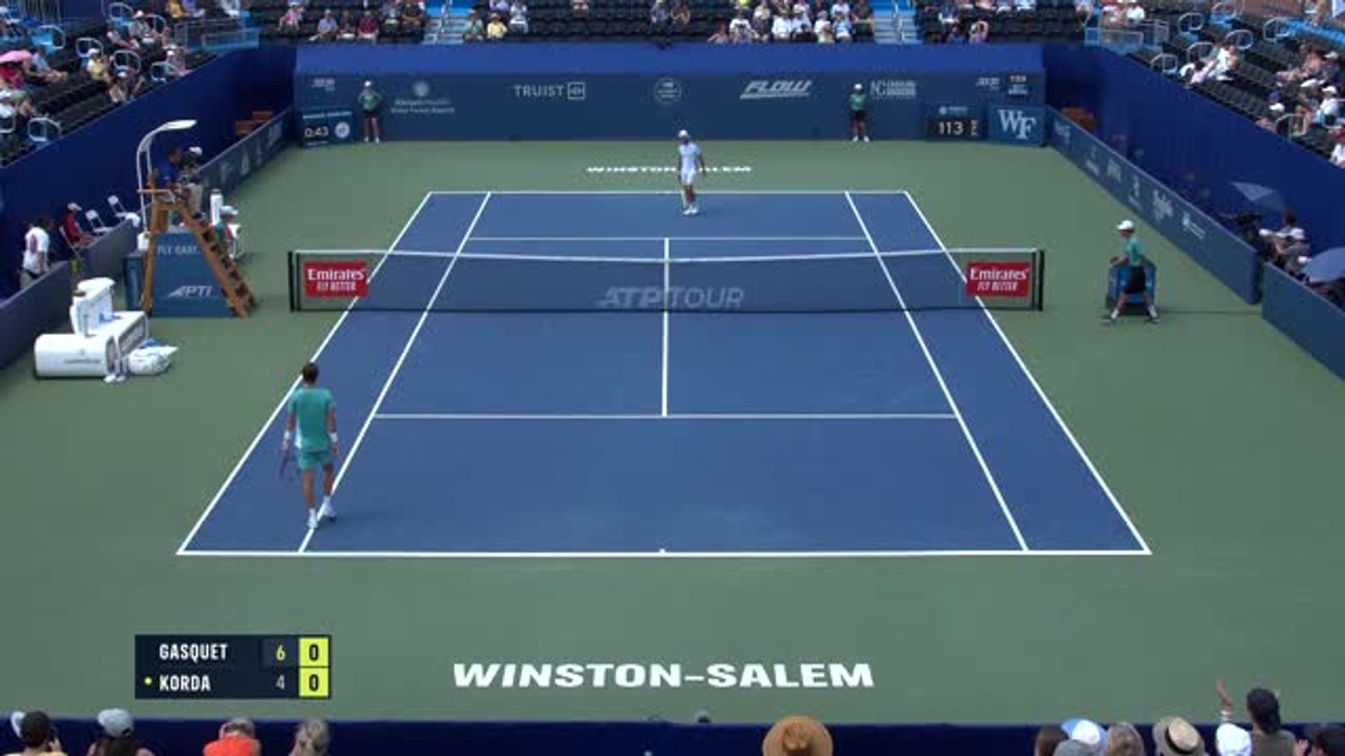 TENNIS : ATP : Winston-Salem - Gasquet a tout donné mais s'arrête en 1/4 -  Vidéo Dailymotion
