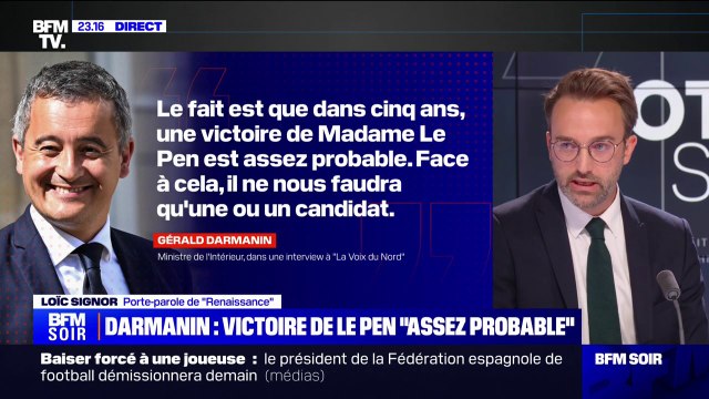 Candidature de Gérald Darmanin en 2027: Les ambitions doivent passer derrière les missions , pour Loïc Signor (porte-parole de Renaissance)