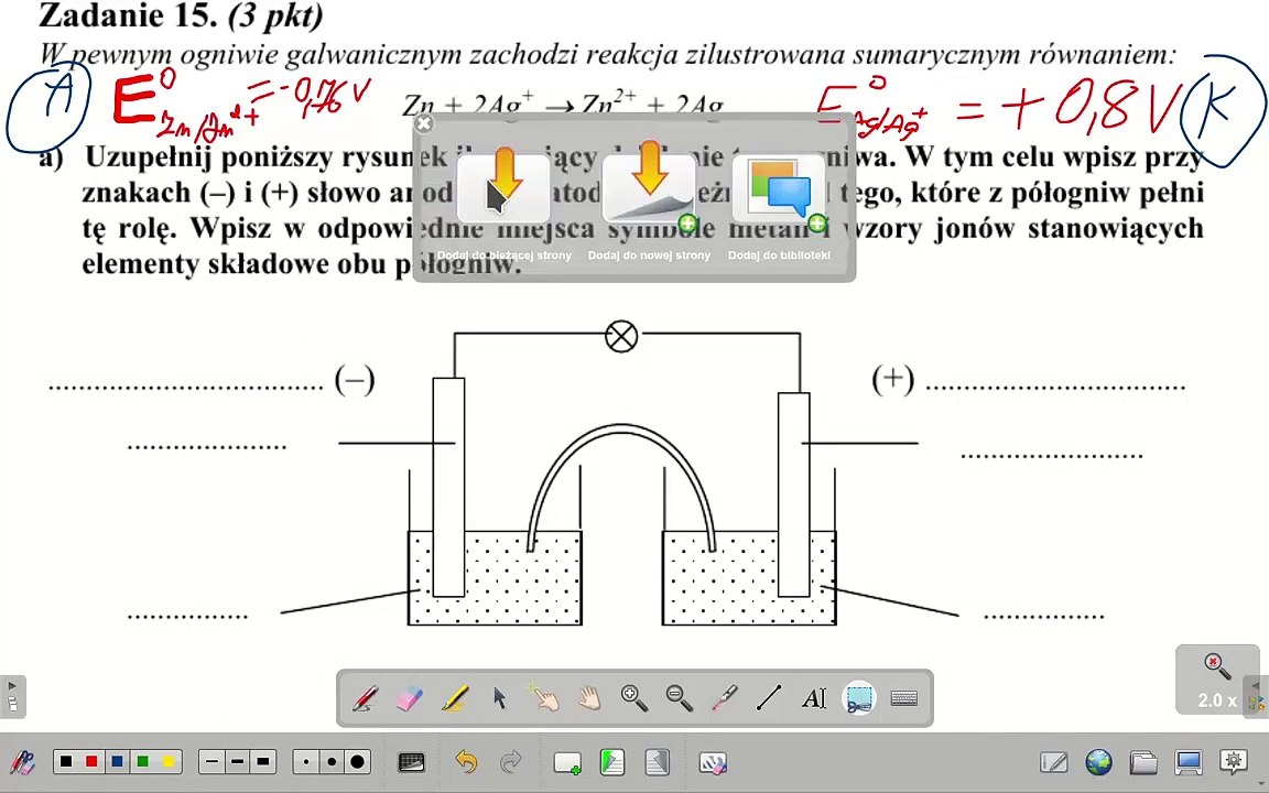 ZADANIE 15 AM2008 OGNIWA I SIŁA ELEKTROMOTORYCZNA. #chemia #chemistry