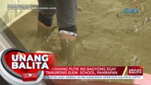 Paglilinis sa iniwang putik ng Bagyong Egay sa Pantay Tamurong Elem. School, pahirapan | UB