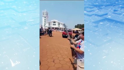 Se viraliza video donde  se celebra aniversario de San Ramón  con disparos al aire