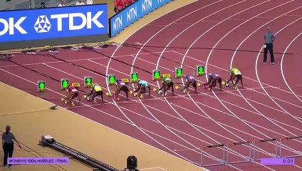 Williams wins gold in 100m hurdles by 0.01 second