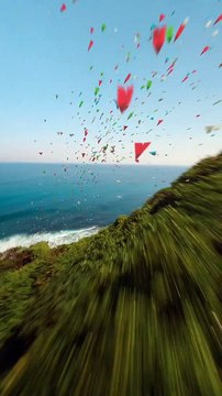 Oceanic Symphony: Thousand Paper Planes Take Flight