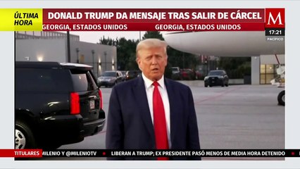 Yo nunca he hecho nada malo; afirma Donald Trump tras ser liberado de la prisión de Fulton