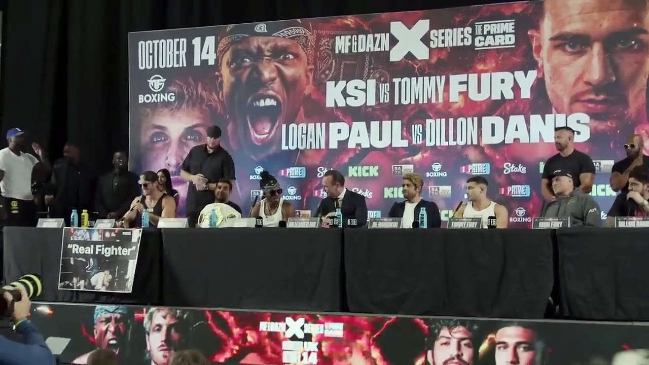 Logan Paul vs. Dillon Danis & KSI vs. Tommy Fury - Carnage at Full Press Conference