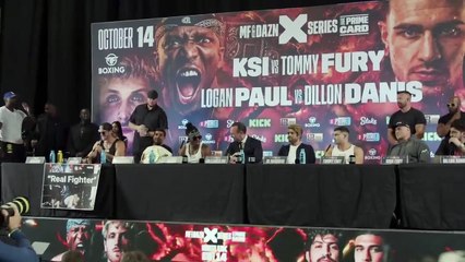 Logan Paul vs. Dillon Danis & KSI vs. Tommy Fury - Carnage at Full Press Conference