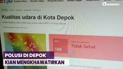 Awas! Polusi Udara di Kota Depok Masuk Kategori Level Merah