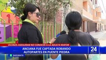 Puente Piedra: anciana es captada robando autopartes de motocicleta
