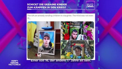 Descargar video: Faktencheck: Schickt die Ukraine Kinder als Soldaten in den Krieg?